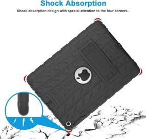 img 2 attached to High-Impact Shock Absorbent Silicone + Hard PC Bumper Protective Case for iPad 📱 6th Generation, iPad 9.7 Case 2018 (9.7'' Air 1st/5th/6th 2017/2018) - Black / Black