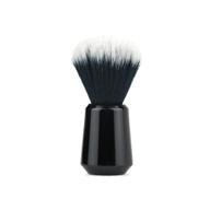 premium synthetic shaving brush for men: ultra-soft bristles, hygienic & easy-to-clean with fast drying – vegan-friendly, acrylic handle, 20mm knot (black) logo