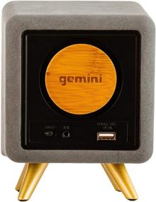 img 2 attached to 🔊 портативная беспроводная акустическая система Gemini BRS-130 с Bluetooth 12W стереозвуком, встроенным микрофоном и аккумулятором, воспроизведение через USB/SD, аудиовход на 3,5 мм, беспроводная акустическая система для путешествий и дома - отделка бамбуком, улучшенный поиск поисковых запросов