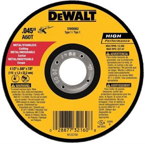 img 1 attached to 💥 DEWALT DW8062-10 4-1/2" Metal Angle Grinder Thin Cutoff Wheel (10 Pack)