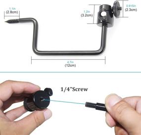 img 1 attached to Enhanced Trail Camera Tree Mount: 360° Rotation, 2-Pack for Hunting, with 1/4-inch Thumb Screw