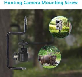 img 3 attached to Enhanced Trail Camera Tree Mount: 360° Rotation, 2-Pack for Hunting, with 1/4-inch Thumb Screw