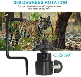 img 2 attached to Enhanced Trail Camera Tree Mount: 360° Rotation, 2-Pack for Hunting, with 1/4-inch Thumb Screw