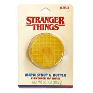 🧈 maple & butter flavored waffle lip balm by taste beauty, inspired by stranger things logo