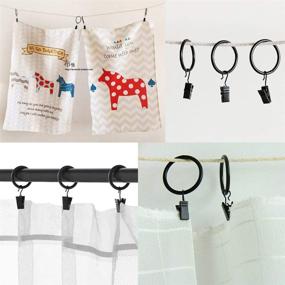 img 2 attached to Magnolian 100 Pack Party Light Hanger: Sturdy Metal Clips for Easy Hanging of String Lights. Perfect for Outdoor Parties and Shower Curtain Decorations, in Sleek Black