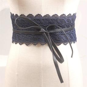 img 2 attached to ✨ Lace Waist Belt: A Stylish Wrap Around Soft Leather Boho Corset for Women's Dresses