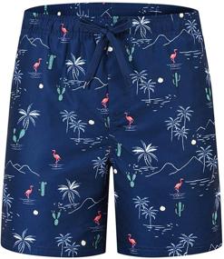 img 4 attached to 🩳 Stylish Akula Boys' Swim Trunks: Printed Beach Board Shorts with Convenient Pockets