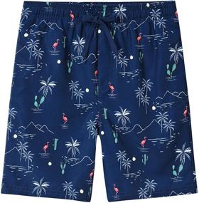 img 3 attached to 🩳 Stylish Akula Boys' Swim Trunks: Printed Beach Board Shorts with Convenient Pockets