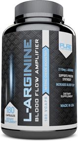 img 4 attached to 💪 Препарат L-аргинина Pure Label Nutrition: Улучшает кровоток, сосудистость и мышечную силу с 2110 мг нитроксидного бустера высшего качества (180 капсул)