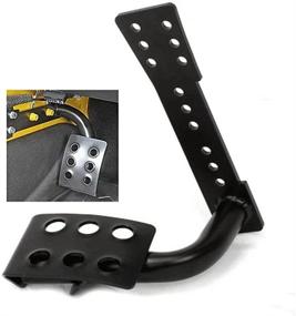 img 1 attached to 🚗 Lantsun Left-Side Steel Dead Pedal Foot Rest for 2007-2018 Wrangler JK Unlimited Rubicon Sahara Accessories - Black (1-Piece)