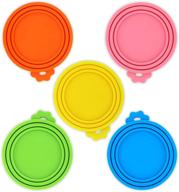 🐾 ktwd 5 pack can covers for pet food cans: soft silicone lids for dogs and cats - universal fit, bpa free, dishwasher safe, easy to clean - multicolor, 3 standard sizes logo