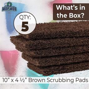 img 3 attached to 🧽 Get Rid of Stubborn Grime with Heavy Duty XL Brown Scouring Pad 5 Pack - Large Multipurpose Nylon Scrubbing Sponges for Bathrooms, Kitchens, Counters, and Floors