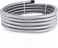 🔥 high-quality 25 ft 6an fuel line hose an-6 3/8" - universal braided stainless steel cpe fuel line - reliable & durable logo