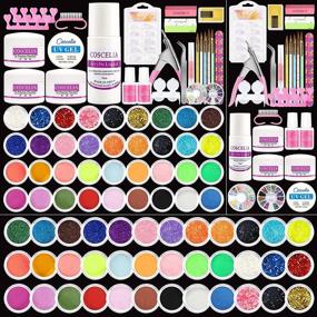 img 4 attached to 💅 Comprehensive 36 Colors Acrylic Nail Kit: Extension, Glitter, DIY Set with Everything You Need for Nail Art Decoration - Acrylic Powder, Liquid Monomer, Tips, and More!