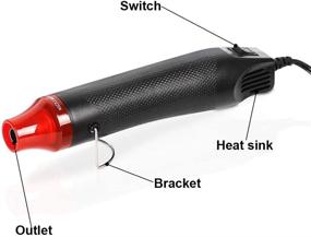 img 2 attached to 🔥 NEX Mini Heat Gun, 300W Portable Hot Air Gun for Shrink Wrapping, Embossing, Crafts, Electronics DIY, Paint Drying