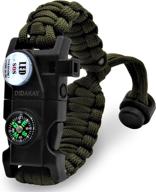 🔥 didakay paracord survival bracelet with fire starter, whistle, and compass логотип