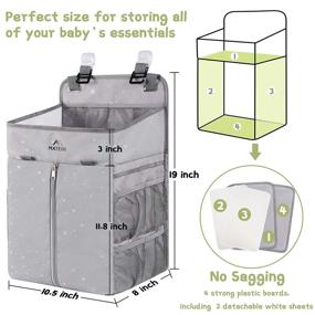 img 2 attached to 👶 Portable Hanging Diaper Caddy Organizer, Nursery Storage for Changing Table, Crib, Playard, or Stroller - Ideal Baby Gifts for Newborn Boys and Girls