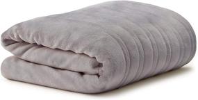 img 1 attached to 🔥 Eddie Bauer Cabin Comfort Plush Heated Electric Warming Blanket - Twin, Gray: Cozy Comfort Delivered