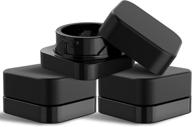 🔲 durable and stylish thick black square containers: resistant to wear and tear logo