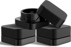 img 4 attached to 🔲 Durable and Stylish Thick Black Square Containers: Resistant to Wear and Tear