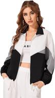 sweatyrocks womens casual lightweight bomber logo