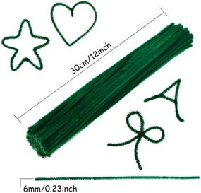 img 3 attached to 🎨 400 Green Pipe Cleaners - Jumbo Chenille Stems for DIY Art Craft - Fluffy Chenille Stem