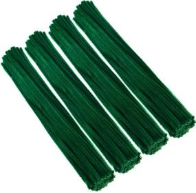 img 2 attached to 🎨 400 Green Pipe Cleaners - Jumbo Chenille Stems for DIY Art Craft - Fluffy Chenille Stem