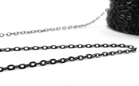 img 1 attached to CleverDelights 4x6mm Cable Chain - Dark Black Color - 30 Ft: Durable and Versatile Chain for Jewelry and Crafts