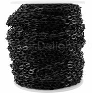 cleverdelights 4x6mm cable chain - dark black color - 30 ft: durable and versatile chain for jewelry and crafts logo