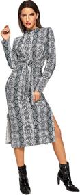 img 4 attached to 🐍 Stylish Snakeskin Print Sleeves: Floerns Women's Clothing Collection