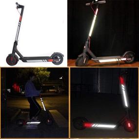 img 1 attached to 🛴 Enhance Safety with YS Sport Reflective Stickers for Electric Scooter XIAOMI M365 Ninebot ES1 ES2 ES3 ES4: Waterproof Night Reflective Film Sticker Decal Pedal Scooter Accessories