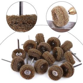 img 2 attached to 🛠️ 40Pcs 1-Inch Abrasive Wheel Buffing Polishing Wheel Set with 1/8-Inch Shank - Rotary Tool Accessory for Efficient 80 Grit Polishing (25mm)