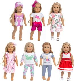 img 4 attached to 🎉 American Birthday Clothes Accessories by ZQDOLL