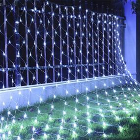 img 4 attached to 🎄 IFELISS LED Outdoor Mesh Lights – 8 Modes, 200 LED 9.8ft x 6.6ft Net Lights for Christmas, Bedroom, Bushes, Wedding Garden – White Indoor/Outdoor Decor