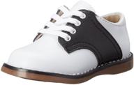 👞 footmates lace up custom fit non marking outsoles boys' oxfords: perfect footwear for style and comfort logo