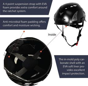 img 2 attached to 🧗 Fusion Climb Meka II Climbing Helmet: Premium Safety Protection for Bungee, Zipline & Mountain Construction - Black