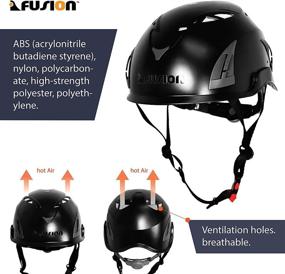 img 3 attached to 🧗 Fusion Climb Meka II Climbing Helmet: Premium Safety Protection for Bungee, Zipline & Mountain Construction - Black