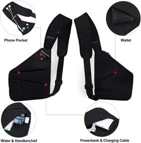 img 1 attached to Shoulder Crossbody Lightweight Anti Theft Backpack Backpacks
