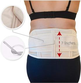 img 2 attached to 🤰 Pregnancy Belly Band - Maternity Belt Back Support for Pelvic, Hip, and Abdominal Pain Relief in 2nd-3rd Trimester - Comfortable Girdle for Running, Walking, Sitting (BEIGE)