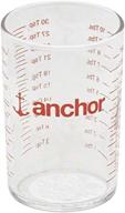 anchor hocking 5oz measuring glass, single unit logo