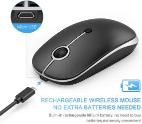 img 3 attached to 🖱 Vssoplor Dual Mode Wireless Mouse for Type C MacBook and Devices - Black and Silver