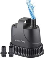 🌊 mq 210-660gph submersible water pump: ultra quiet with high lift, perfect for fish tank, pond, aquarium, hydroponics - includes handle and multiple nozzles logo