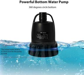 img 1 attached to 🌊 MQ 210-660GPH Submersible Water Pump: Ultra Quiet with High Lift, Perfect for Fish Tank, Pond, Aquarium, Hydroponics - Includes Handle and Multiple Nozzles