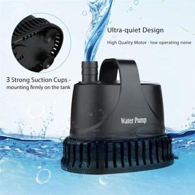 img 3 attached to 🌊 MQ 210-660GPH Submersible Water Pump: Ultra Quiet with High Lift, Perfect for Fish Tank, Pond, Aquarium, Hydroponics - Includes Handle and Multiple Nozzles