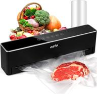 🥫 ozio 5-in-1 automatic vacuum sealer machine for food saver - led indicator lights, dry & moist modes, external vacuum, compact design with cutter and bag storage - easy to use! логотип