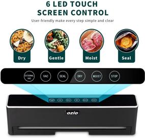 img 3 attached to 🥫 OZIO 5-in-1 Automatic Vacuum Sealer Machine for Food Saver - LED Indicator Lights, Dry & Moist Modes, External Vacuum, Compact Design with Cutter and Bag Storage - Easy to Use!