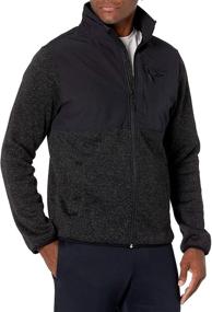 img 2 attached to Куртка Reebok для мужчин черного цвета. Мужская одежда для занятий спортом.
