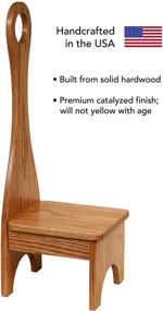 img 2 attached to 🪑 Premium Handmade BCC Solid Hardwood Bench Step Stool: Made in the USA for Kitchen, Bedroom, or Bathroom (Oak, Golden)