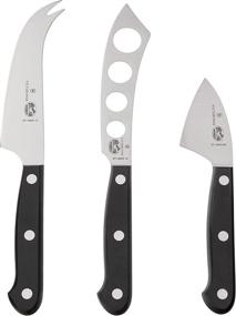 img 3 attached to 🧀 Премиум набор сырок Victorinox из 3 предметов - ножи и инструменты черного и нержавеющей стали