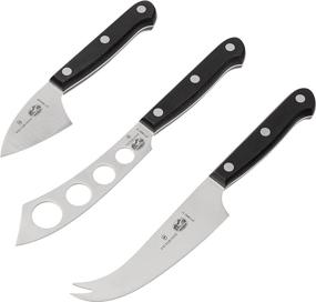 img 4 attached to 🧀 Премиум набор сырок Victorinox из 3 предметов - ножи и инструменты черного и нержавеющей стали